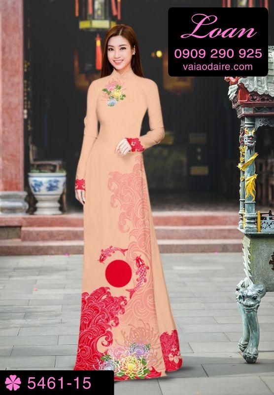 Vải áo dài hình cá Chép