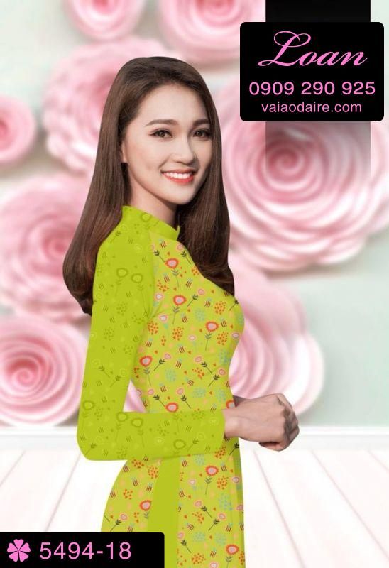 Vải áo dài hoa nhí