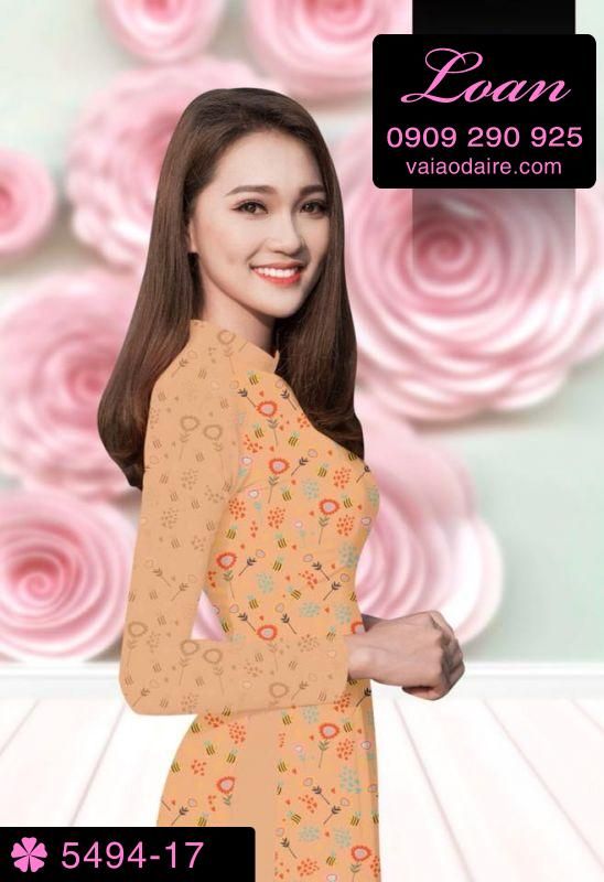 Vải áo dài hoa nhí