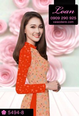 Vải áo dài hoa nhí-DT 5494