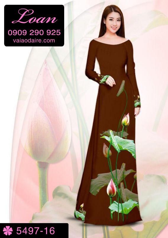 Vải áo dài hoa Sen