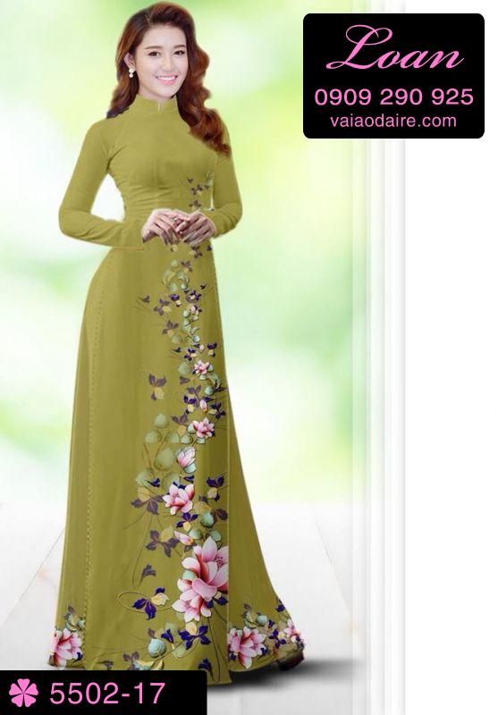 Vải áo dài hoa dây