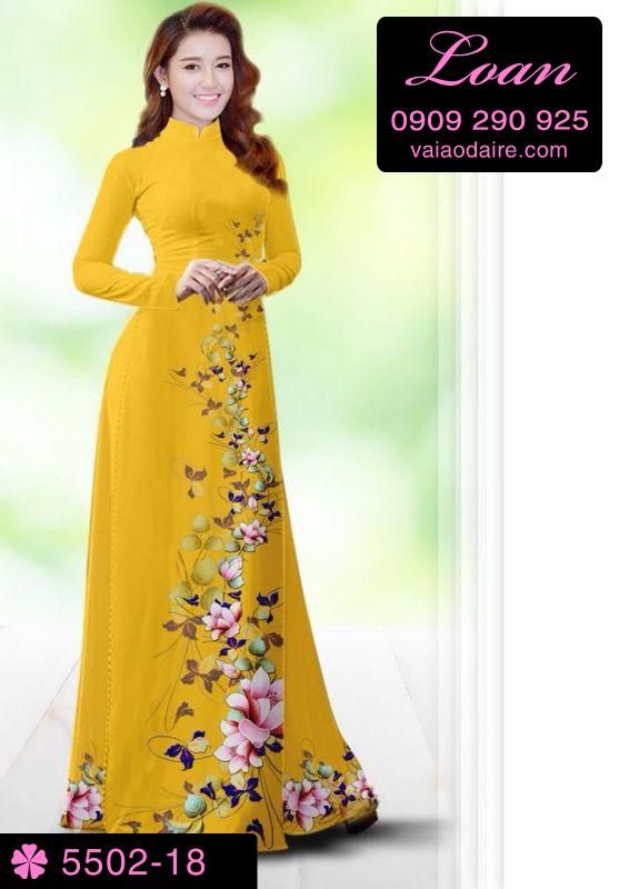 Vải áo dài hoa dây