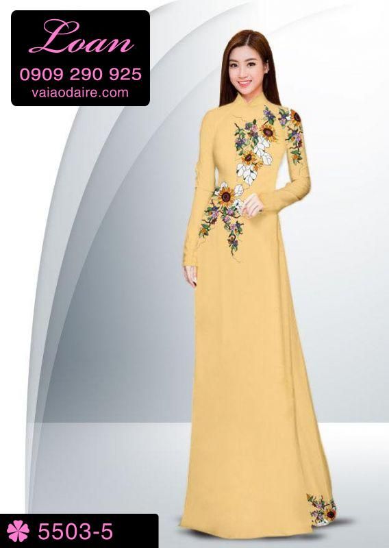 Vải áo dài hoa dây