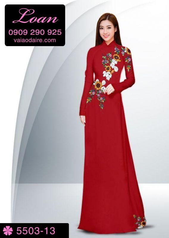 Vải áo dài hoa dây