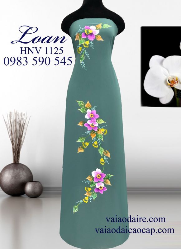 Vải áo dài vẽ sơn mài