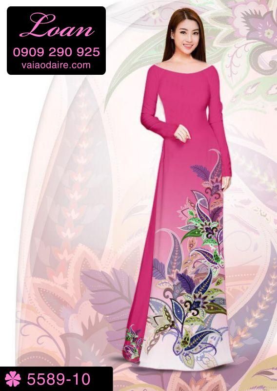Vải áo dài hoa dây Vải áo dài hoa dây