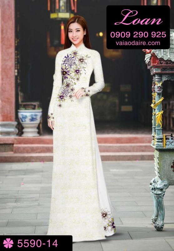 Vải áo dài hoa văn chìm Vải áo dài hoa văn chìm