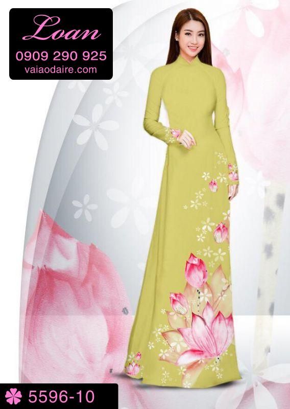 Vải áo dài hoa Sen