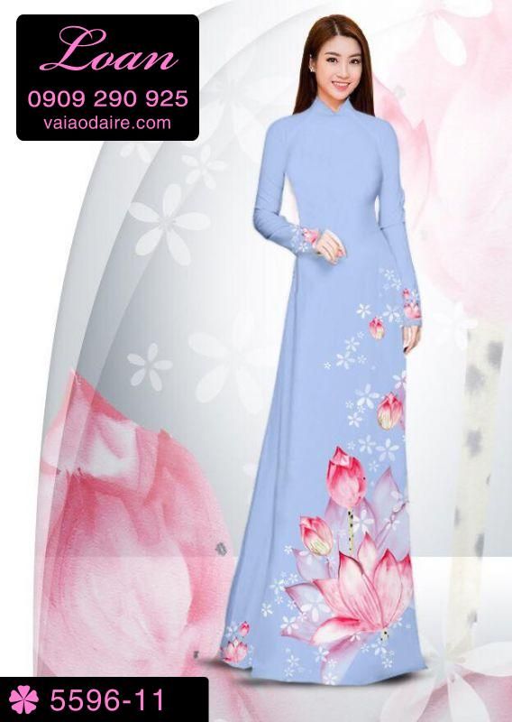 Vải áo dài hoa Sen