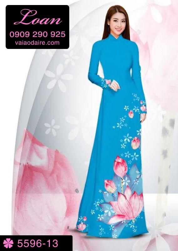 Vải áo dài hoa Sen