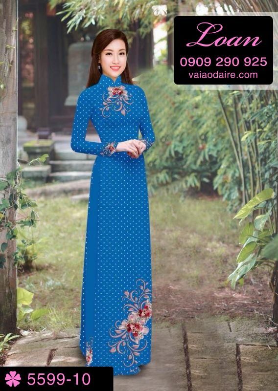 Vải áo dài chấm bi