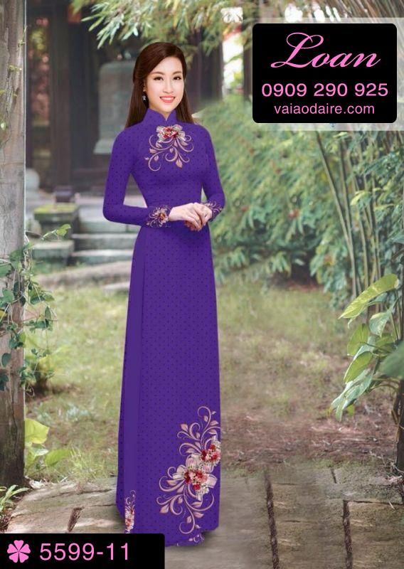 Vải áo dài chấm bi