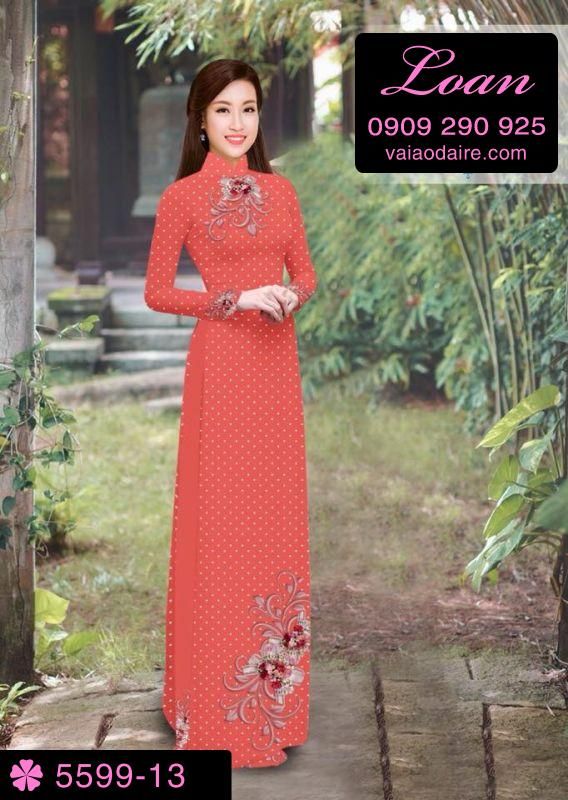 Vải áo dài chấm bi
