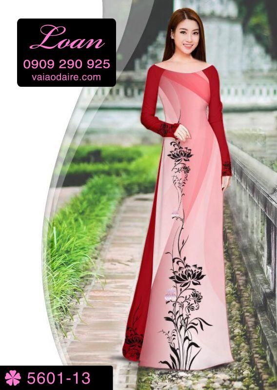 Vải áo dài hoa dây
