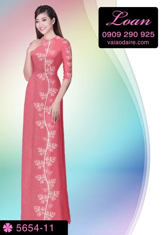 Vải áo dài hoa dây