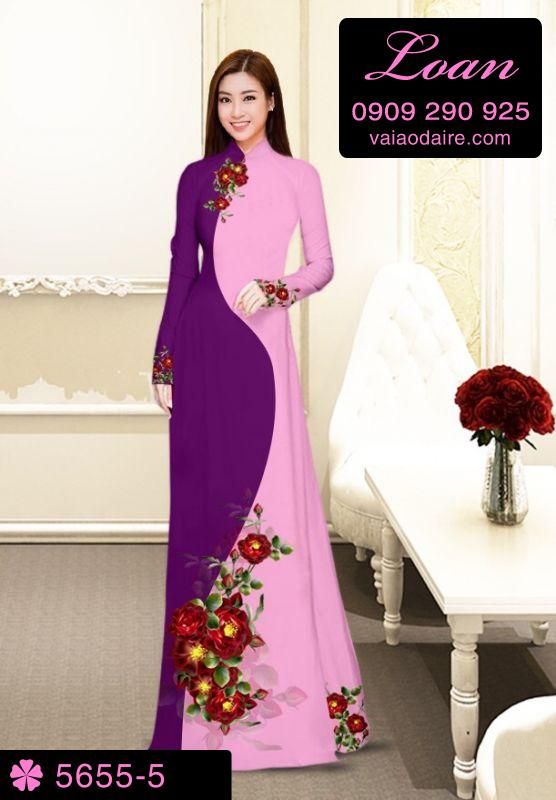 Vải áo dài hoa dây