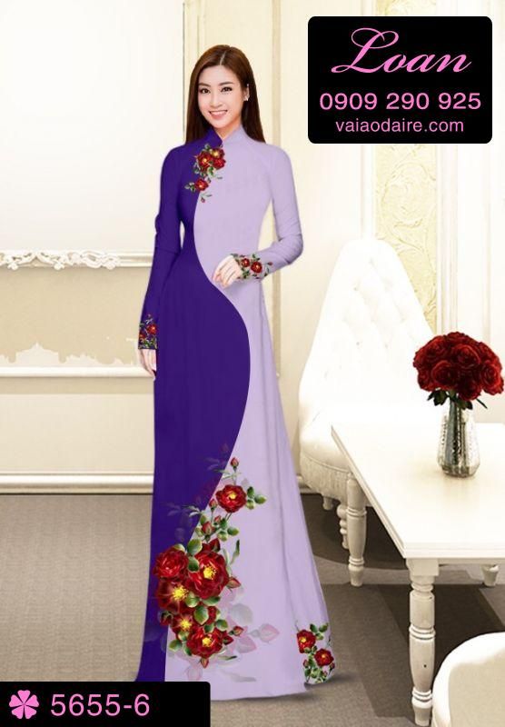 Vải áo dài hoa dây