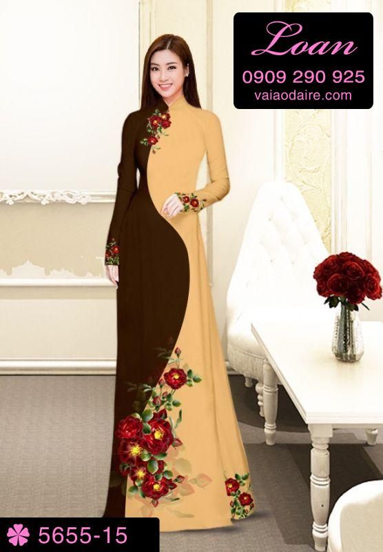 Vải áo dài hoa dây