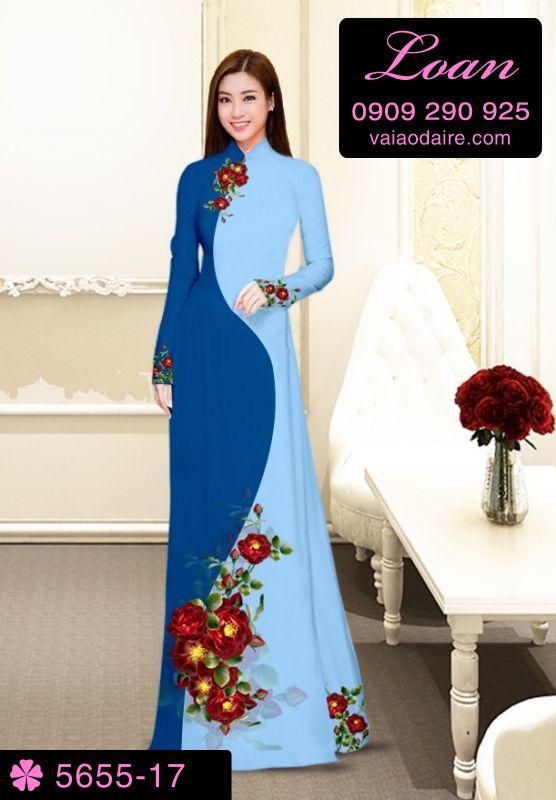 Vải áo dài hoa dây