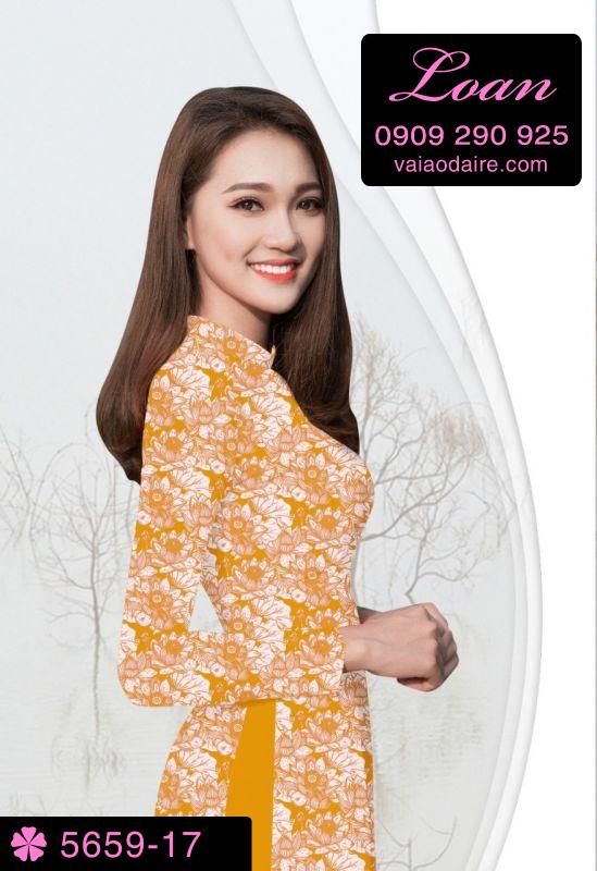 Vải áo dài hoa nhí