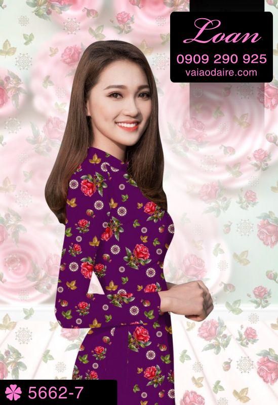 Vải áo dài hoa nhí