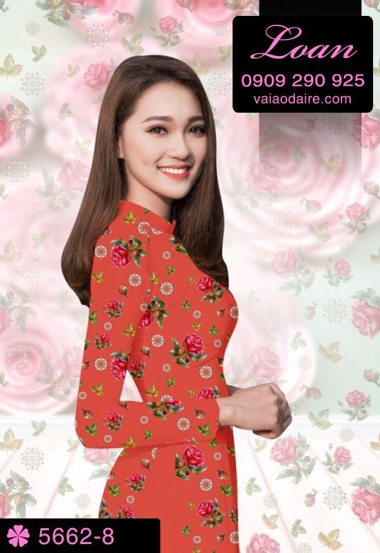 Vải áo dài hoa nhí