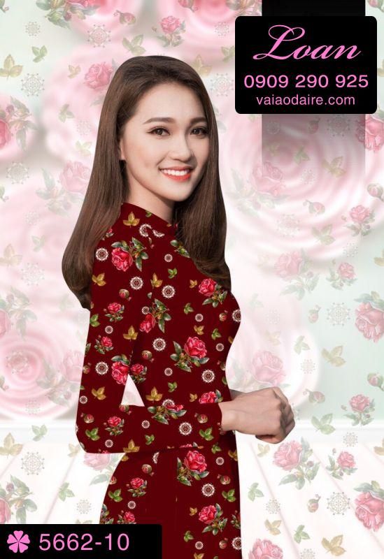 Vải áo dài hoa nhí