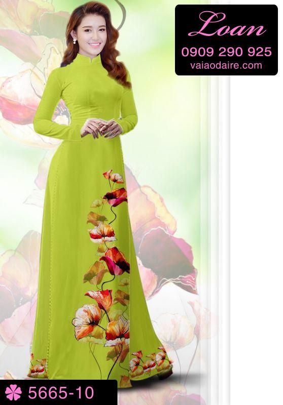 Vải áo dài hoa dây