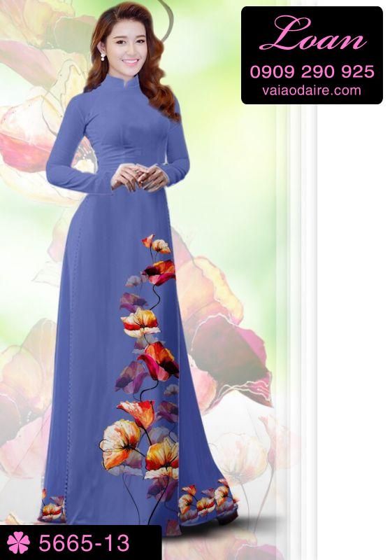 Vải áo dài hoa dây