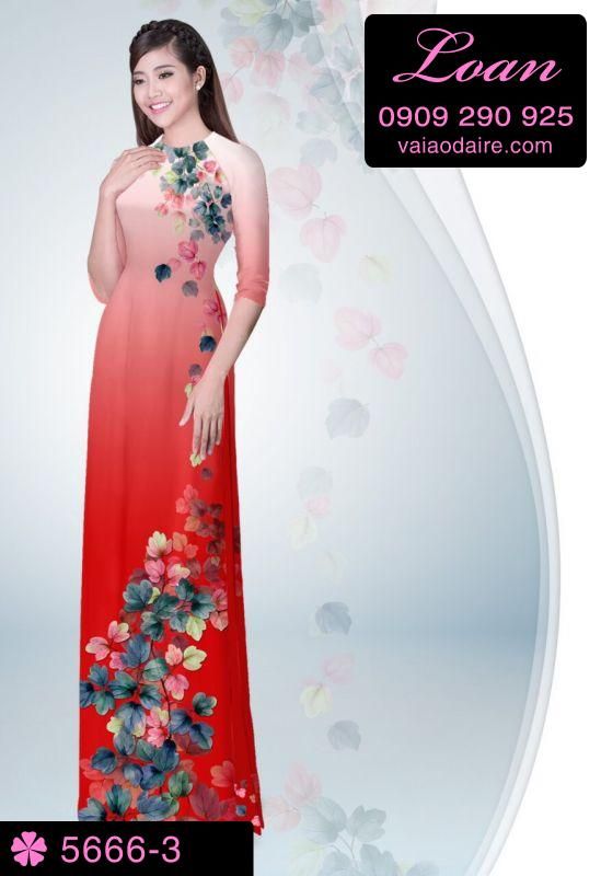 Vải áo dài hoa dây