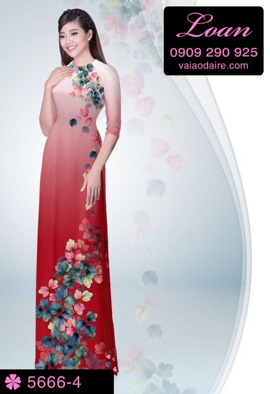 Vải áo dài hoa dây