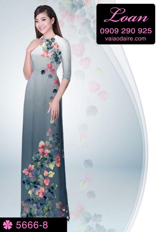 Vải áo dài hoa dây