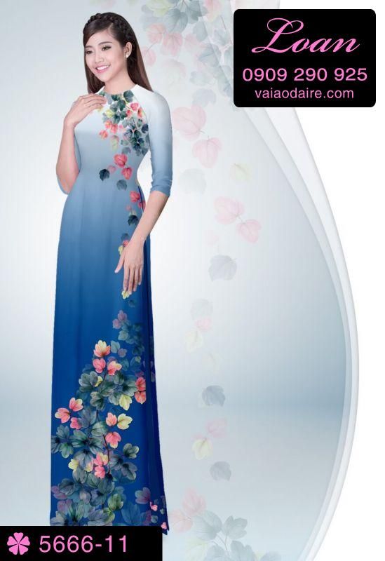 Vải áo dài hoa dây