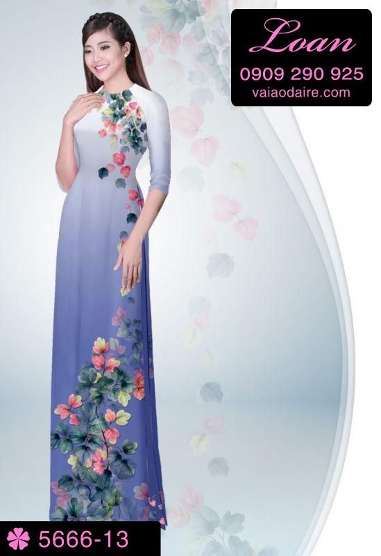 Vải áo dài hoa dây