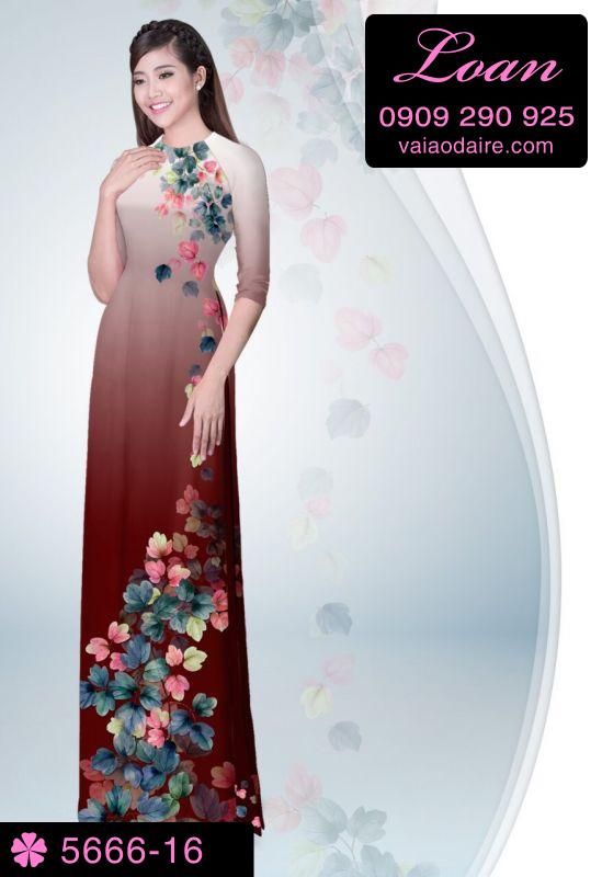 Vải áo dài hoa dây