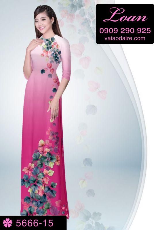 Vải áo dài hoa dây