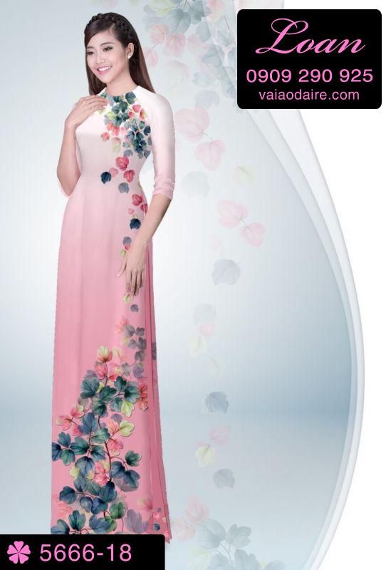 Vải áo dài hoa dây