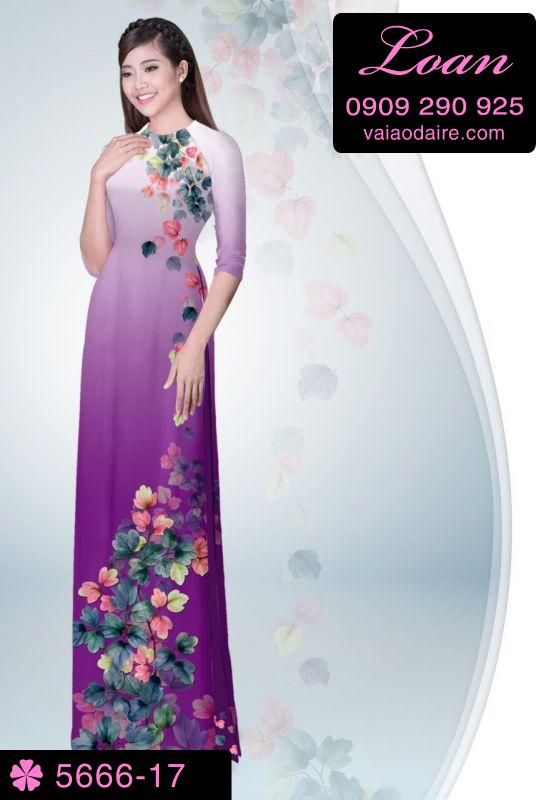 Vải áo dài hoa dây
