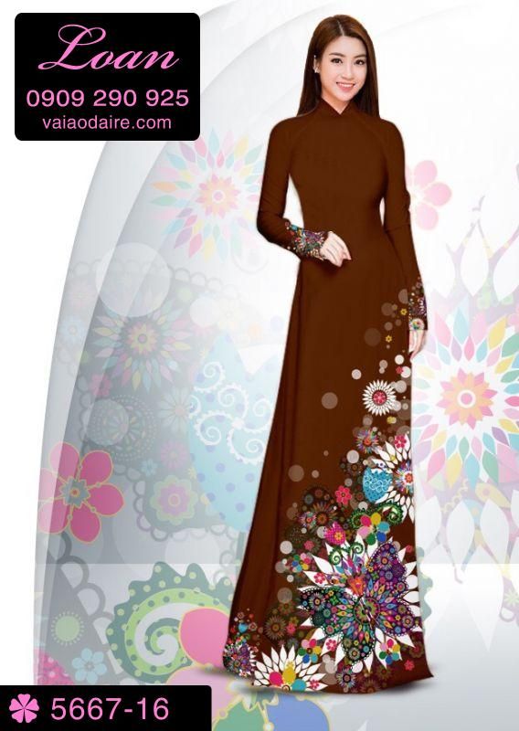 Vải áo dài hoa bướm