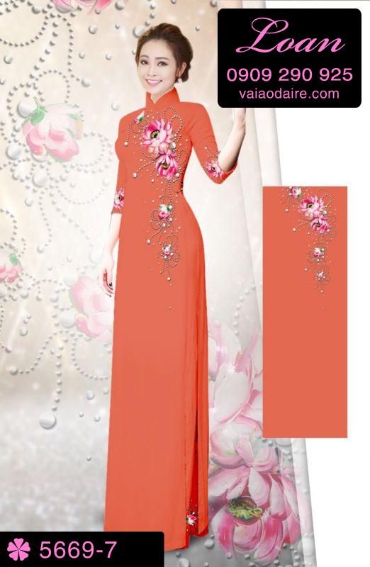 Vải áo dài hoa dây