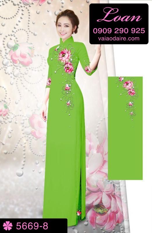 Vải áo dài hoa dây