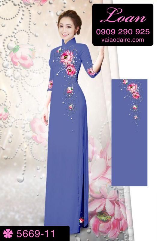 Vải áo dài hoa dây
