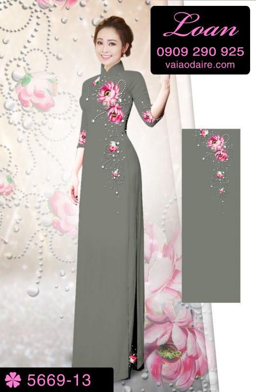 Vải áo dài hoa dây