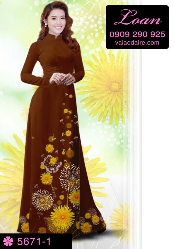 Vải áo dài hoa Cúc