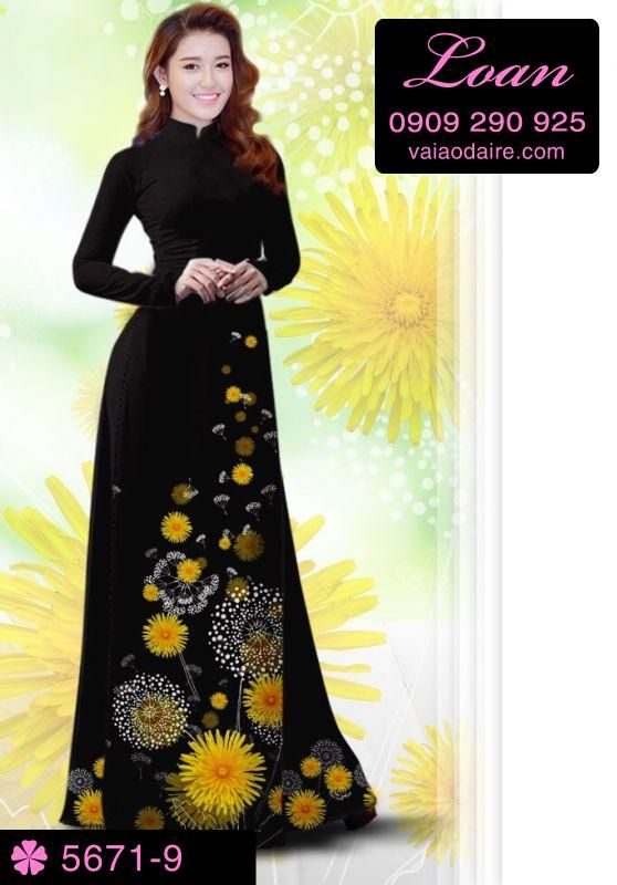 Vải áo dài hoa Cúc