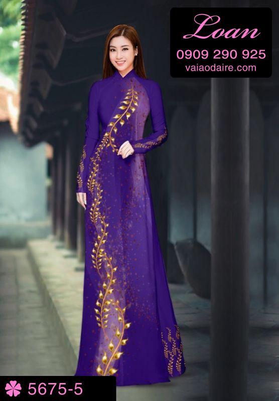 Vải áo dài hoa dây