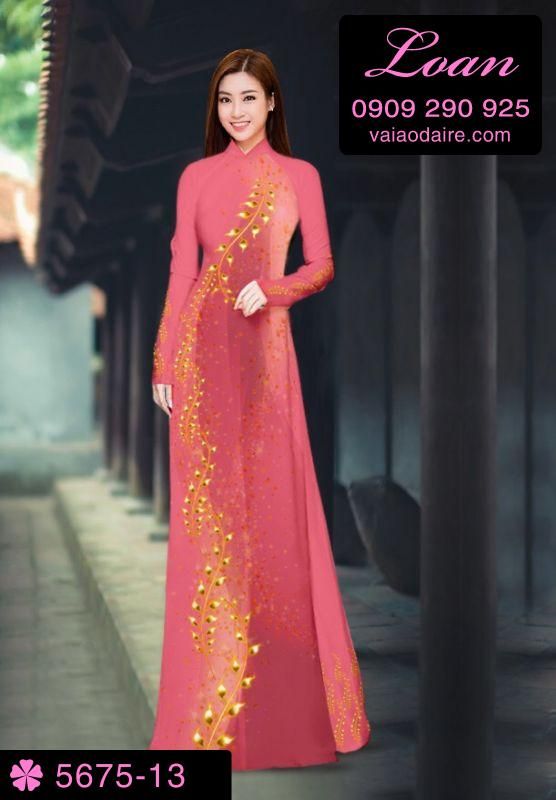 Vải áo dài hoa dây