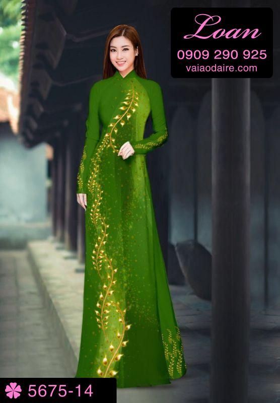 Vải áo dài hoa dây