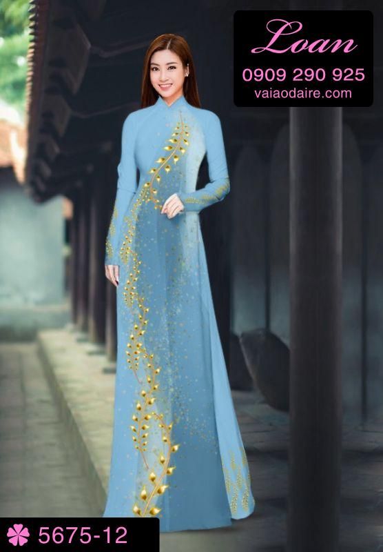Vải áo dài hoa dây